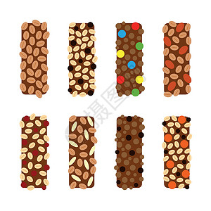 谷物饼干巧克力粮条套装设计图片