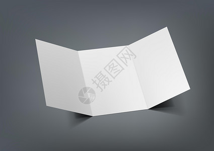 三折Tri-Fold A4 白背景孤立小册子设计图片