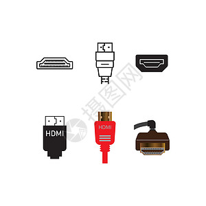 互连插头HDMI 图标硬件金属视频数据塑料屏幕电脑技术电缆工具设计图片