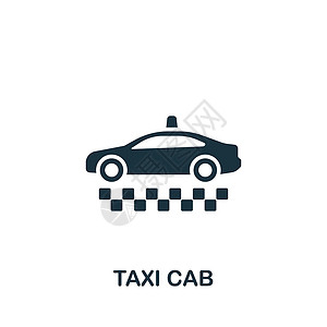出租车乘客单色简单旅行图示 用于模板 网络设计和信息资料的浏览图标设计图片