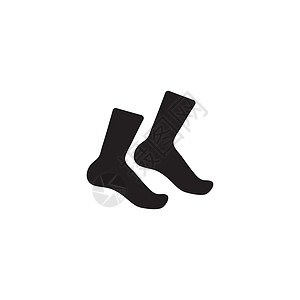 黑色靴子Socks 图标标志 无矢量设计织物黑色插图配件短袜条纹衣服棉布网络季节设计图片