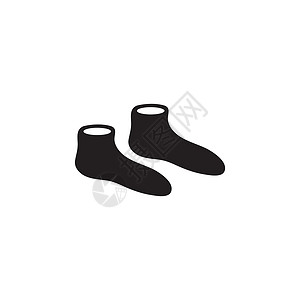 无鞋可及Socks 图标标志 无矢量设计衣服织物卡通片纺织品靴子棉布条纹假期插图服装设计图片