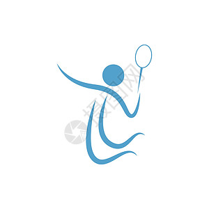 运动员图标播放羽毛球图标设计插图模板球拍艺术比赛标识玩家闲暇男人高尔夫球运动员网球设计图片