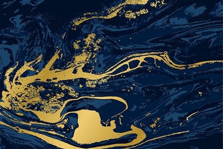 金质的矢量大理石蓝色和金质绘画奢华金子大理石纹材料矿物液体靛青漩涡花纹设计图片