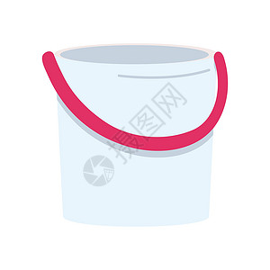 桶图标Bucket 半平面颜色矢量对象设计图片