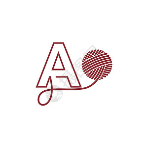 字母 A 和 线条图标设计插图 skein高清图片