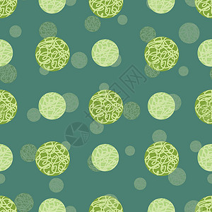 青砖绿瓦绿色圆点环绕一个条纹样本 无缝的图案背景设计设计图片