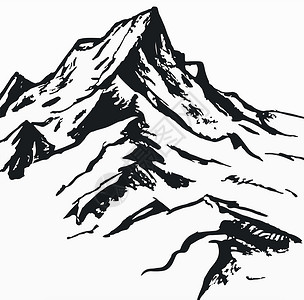 画山雪雪覆盖山岳和风景全景季节场景旅行山脉蓝色爬坡森林滑雪旅游设计图片