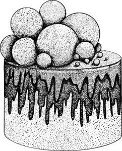 美味紫薯球美味的甜点和甜点 手画出流行传统甜点的插图营养糕点面包蛋糕庆典浆果饼干食谱盘子巧克力设计图片