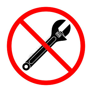 工具栏可调整的防滑符禁签 禁止断断线 禁用的标志设计图片