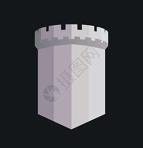 博迪西亚英国城堡塔 带有复制空间 标志元素或任何显示保护和可靠性的标志设计图片