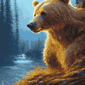 东达山熊面对野兽 灰熊可爱的布德达熊头部肖像 真实的毛皮肖像动物学卡通片捕食者野生动物动物季节森林元素眼睛横幅设计图片