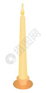 圣诞烛台蜡烛杆矢量插图上的蜡烛设计图片