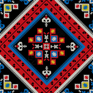 彝族刺绣格鲁吉亚刺绣模式 29设计图片