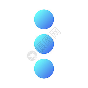 蓝色双色图标Ellipsis 菜单像素完美平板梯度 2色 ui 图标设计图片