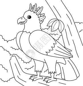 本哈杜儿童哈皮鹰动物彩色页面设计图片