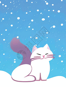 雪猫冬天下雪了 还有我们可爱的朋友猫动物哺乳动物小猫宠物友谊眼睛虎斑毛皮工作室乐趣设计图片