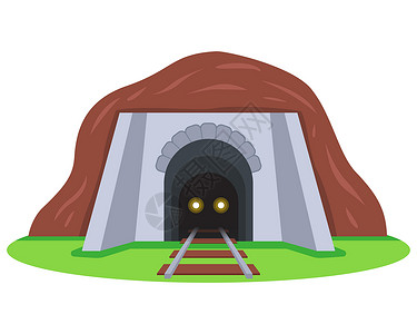 火车洞火车通道的铁路隧道 穿过山上的暗地道设计图片