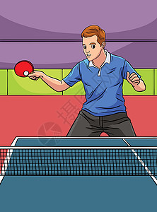 手绘网球表 网球彩色卡通插图设计图片