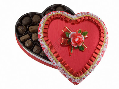 情人夜巧克力盒 心 爱 红色的 礼物 假期背景