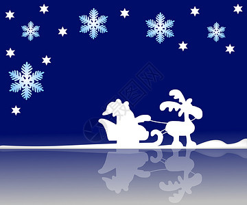 圣诞节环影 星星 圣诞老人 插图 假期 雪背景图片
