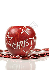 圣诞爱 闪亮的 红色的 十二月 苹果 圣诞老人 假期 喜庆的背景图片