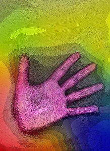 手掌 蓝色的 绿色的 按摩 辉光 灵魂 治疗的背景图片