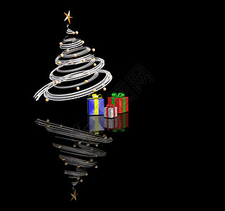 圣诞节时间 宗教的 装饰品 树 假期 松树 雪花 现代的背景图片
