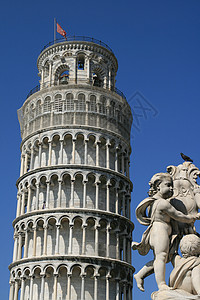 意大利比萨 石头 塔 弧线 广场 托斯卡纳背景图片