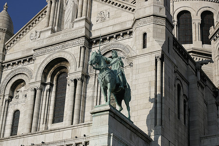 马加什教堂圣心组织 建筑学 巴黎 大理石 教会 访客 旅游 法国背景