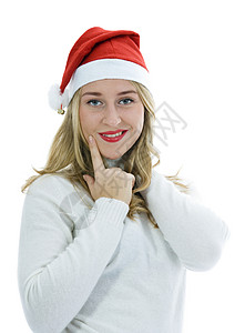 穿红围巾的美女 庆典 喜悦 圣诞节 冬天 购物 微笑背景图片
