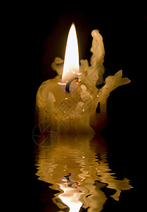 熔融蜡烛棒 悲伤 火焰 可怕的 万圣节 假期 场景 记忆 死亡图片