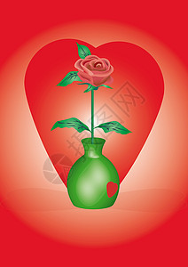 玫瑰和心形情人节图片