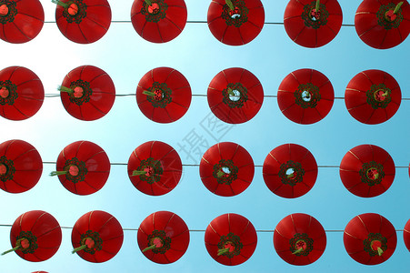 中国红灯 传统的 灯笼 假期背景图片