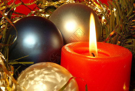 圣诞节主题 生活 假期 季节性的 烛光 喜庆的 快活的 闪亮的 红色的背景图片