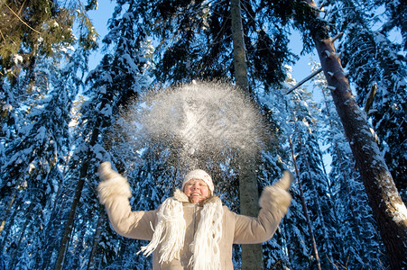 冬冬欢乐 一月 冬天 美丽 冰 女性 圣诞节 滚雪球 脸背景图片