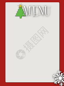 Retro 风格空白的圣诞菜单背景图片