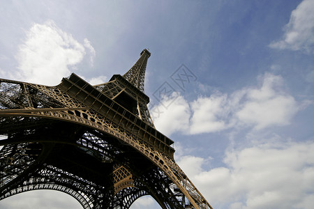 巴黎埃菲尔塔 法国 图尔姆 历史性 天空 旅行背景图片