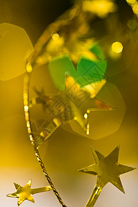 黄金园地 金子 星星 庆典 装饰品 花环 金的背景图片