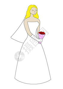 新娘 花 女士 婚姻 婚礼 玫瑰背景图片