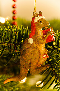 澳大利亚Kangaroo圣诞树装饰高清图片