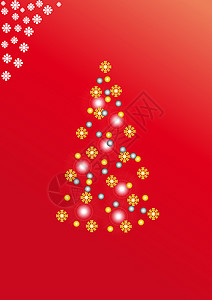 新年卡 雪 雪花 球 红色的 假期 快乐的背景图片