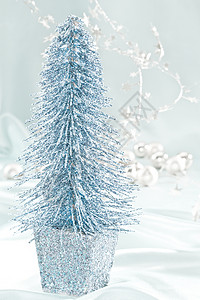 圣诞节装饰 装饰品 新年 庆典 冷杉 金的 花环背景图片