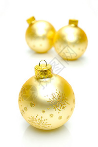 圣诞礼服 球 树 白色的 假期 装饰品 金子背景图片