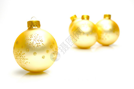 圣诞礼服 季节 白色的 装饰品 喜庆的 金子 球背景图片