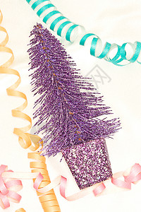 圣诞节装饰 假期 流光 装饰品 紫丁香背景图片
