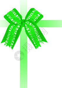 绿色的弓和丝带 假期 礼物 生日 插图 盒子背景图片