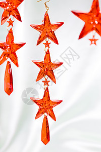 圣诞节装饰 花环 红色的 星星 庆典 新年背景图片
