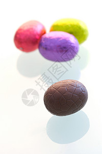 复活鸡蛋 白色的 巧克力 篮子 宗教背景图片