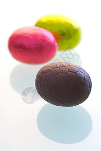 复活鸡蛋 巧克力 宗教 白色的 篮子 喜庆的背景图片